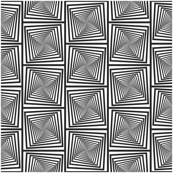 Zwarte en witte optische illusie — Stockvector