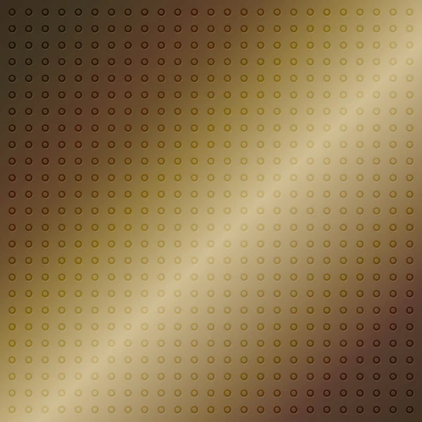 青銅色の円リング細胞金属の背景 — ストックベクタ