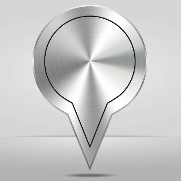 Icona puntatore posizione mappa argento — Vettoriale Stock