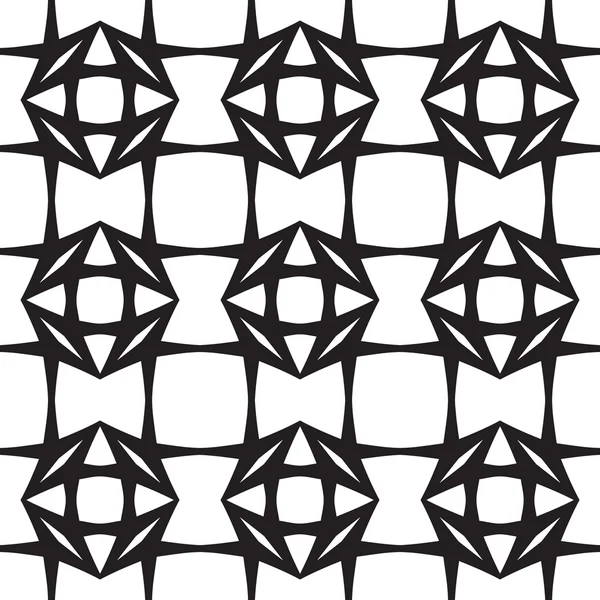 Diamonds, Black and White Abstract Geometric — Stock Vector
