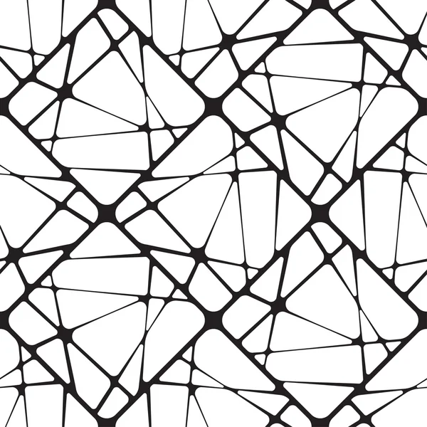 Tuiles cassées, noir et blanc Résumé Géométrique — Image vectorielle