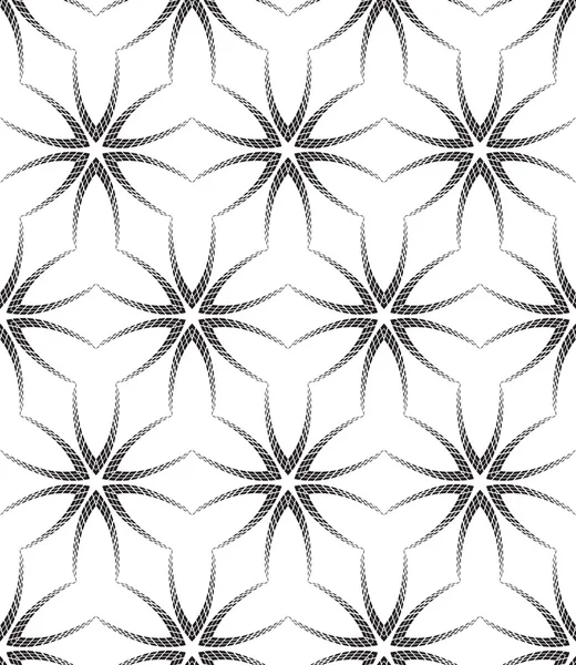 Halftone Fleurs abstraites noires et blanches — Image vectorielle