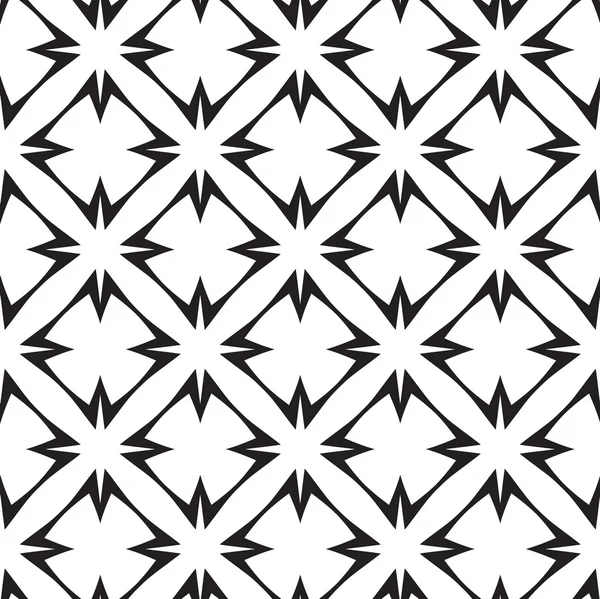 Stjärnor och korsar, svarta och vita abstrakt geometrisk — Stock vektor