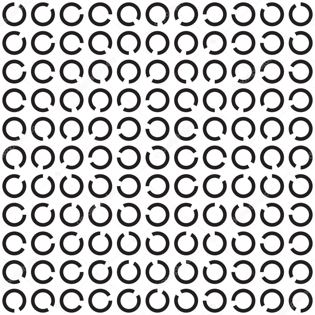 Rotating Rings, Black and White Optical Illusion