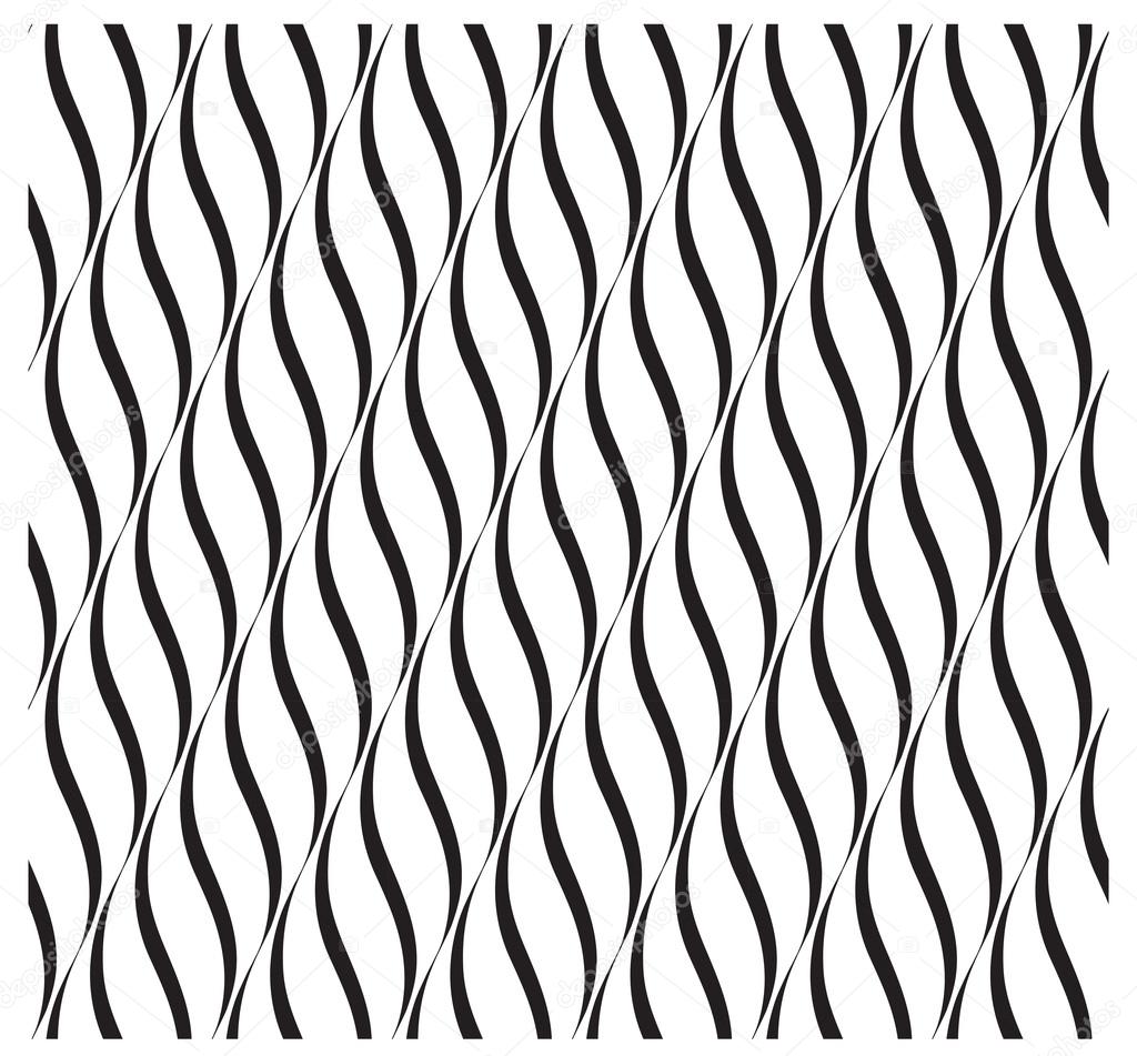 Vertical Waves, Black and White Optical Illusion