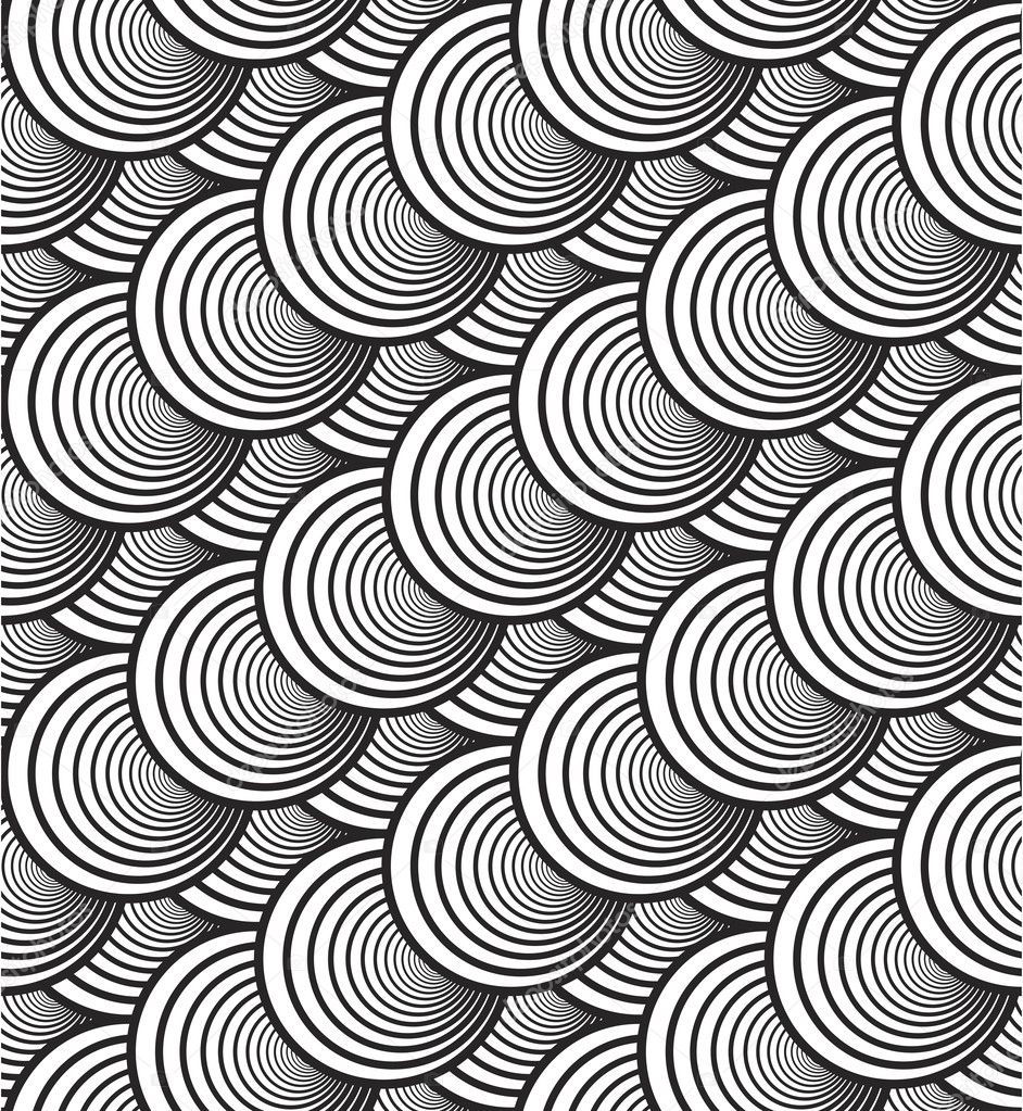 Black and White Vector Seamless Pattern Background