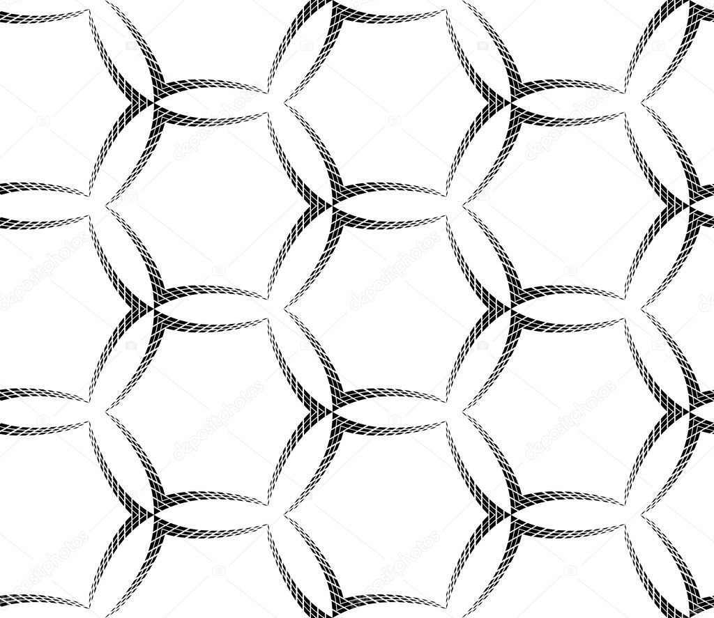 Halftone Black and White Abstract Circles