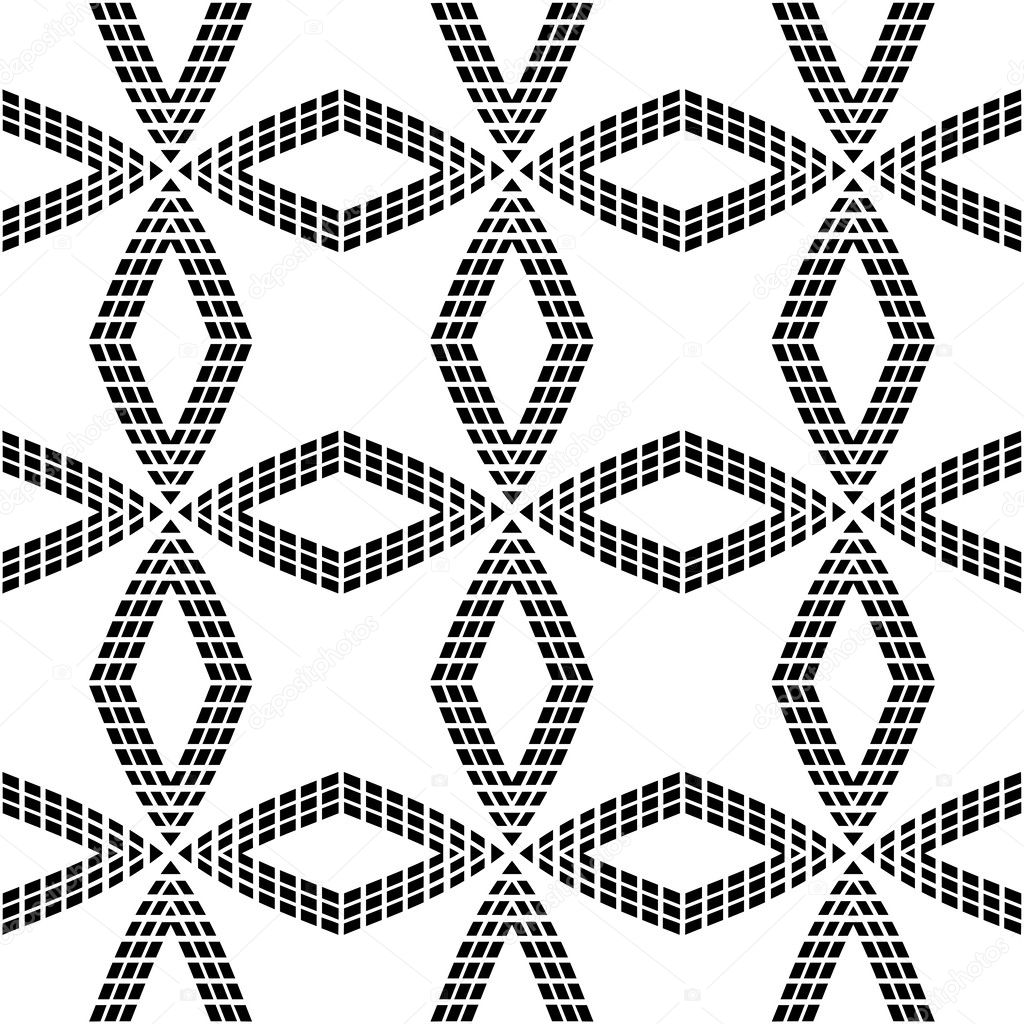 Halftone Black and White Abstract Circles