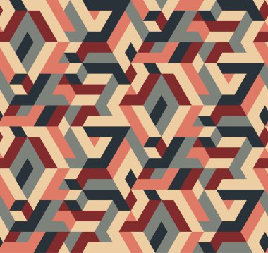 tasarlamak vektör kesintisiz geometrik desen, vintage renkleri