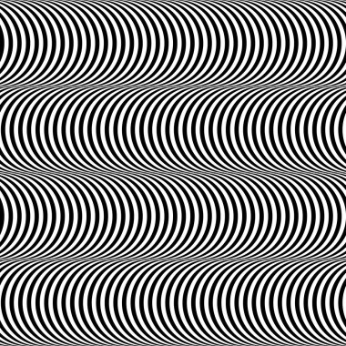 siyah-beyaz op sanat tasarım, çizgili görünür eğim, s vektör için
