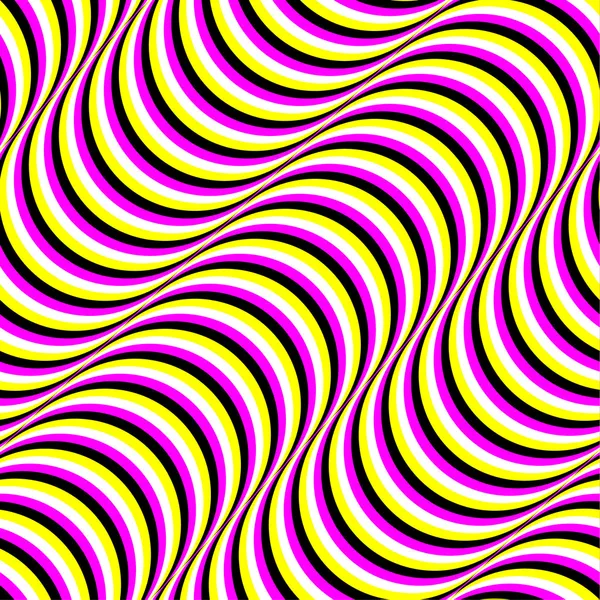 Illusion optique à rayures mobiles, motif sans couture vectoriel abstrait — Image vectorielle
