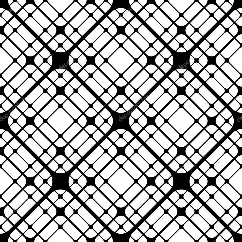 Repeating Geometric Tiles with Rounded Rhombuses, Vector seamles