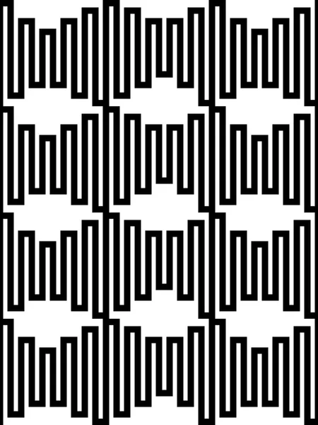 Zwart-wit op-art design, vector naadloze patroon pagina — Stockvector