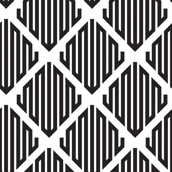 黑色和白色的欧普艺术设计、 矢量无缝图案背景 — 图库矢量图片
