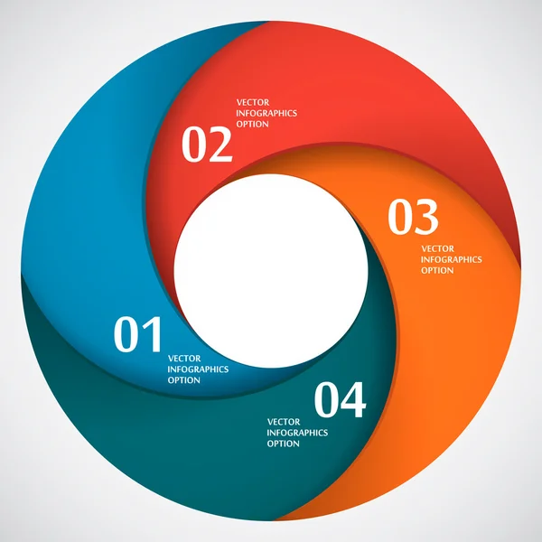 Forma de círculo de papel abstrato, modelo infografics, vector Ilust Gráficos Vetores