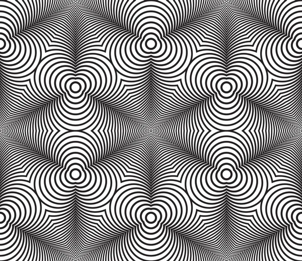 Černé a bílé op art design, vektorové bezešvé pattern poza Royalty Free Stock Vektory