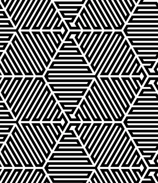 Black and White Op Art Design, Vector Seamless Pattern Backgroun Stock Illustration