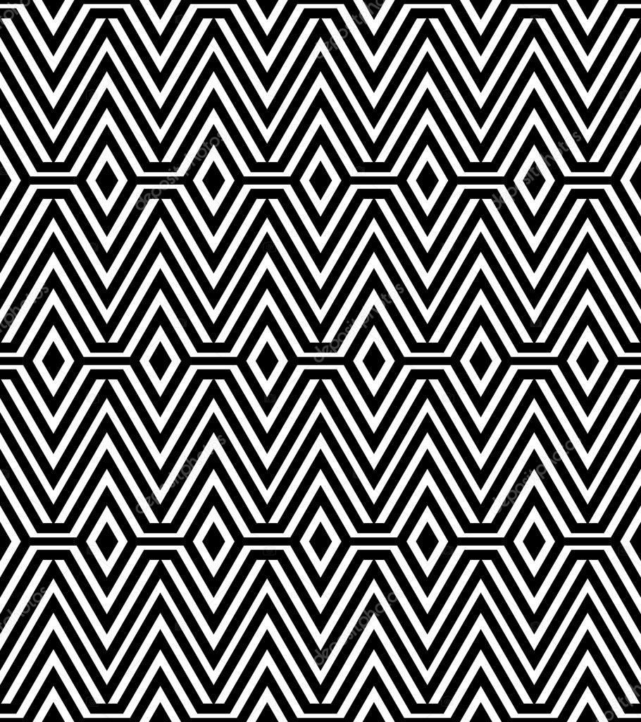 Triangles, Black and White Abstract Seamless Geometric Pattern, 