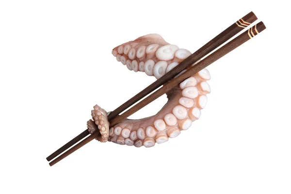 Ahtapot (Tako) suşi Sashimi ahşap chopstic üzerinde
