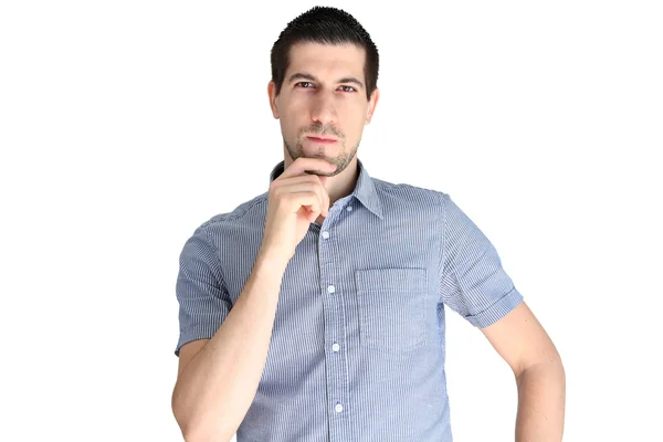 A portrait of attractive young man standing — Stock Photo, Image