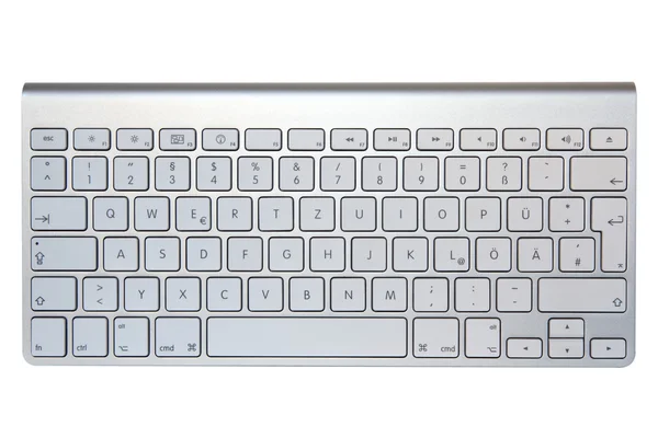 Алюмінієва бездротова комп'ютерна клавіатура Стокова Картинка
