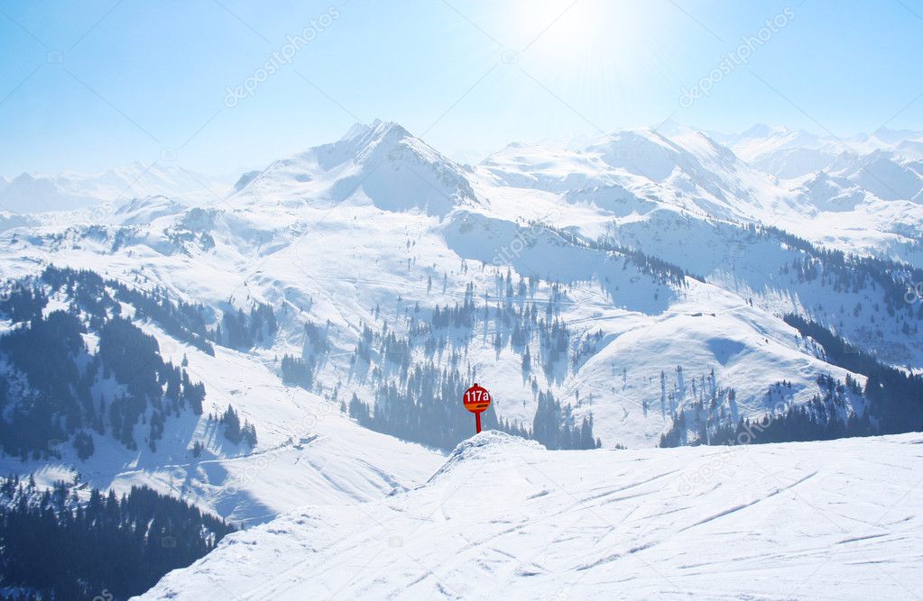 Winter sport ski holiday in the Alps