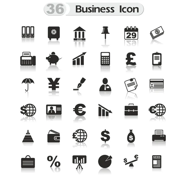 Establecer iconos de oficina y negocios — Vector de stock