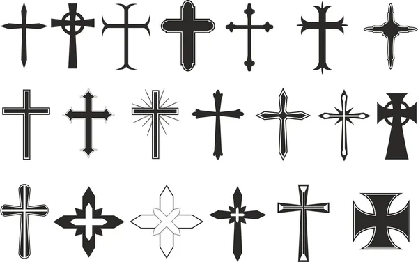 Cross symbols — Stock Vector