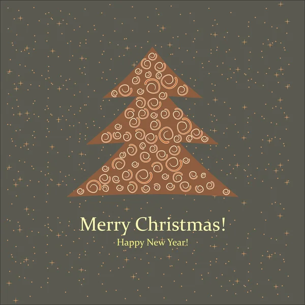 Kartkę z życzeniami. Wesołych Świąt Bożego Narodzenia i nowy rok. — Wektor stockowy