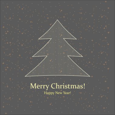 tebrik kartı. Merry christmas ve yeni yıl.