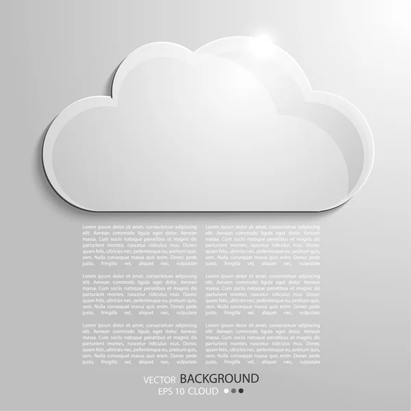 Modern abstract background with cloud for text. — Stock Vector