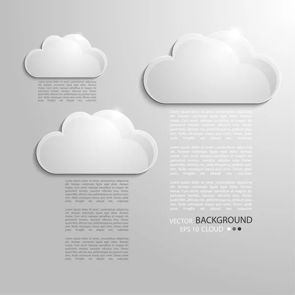 Moderner abstrakter Hintergrund mit Wolke für Text — Stockvektor