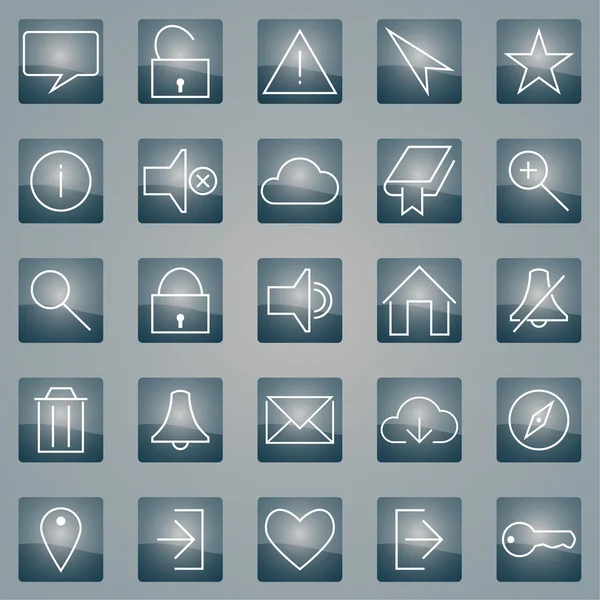 Conjunto de iconos web modernos — Vector de stock