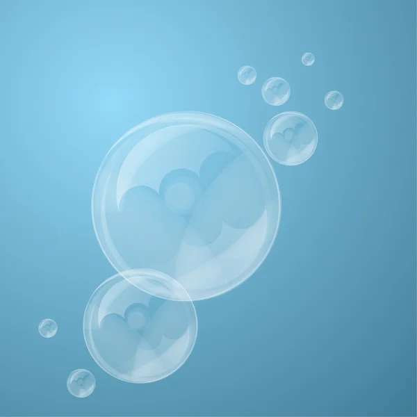 Doorzichtige zeepbellen — Stockvector