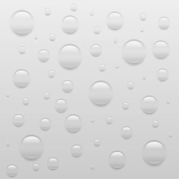 Gouttes d'eau sur verre — Image vectorielle