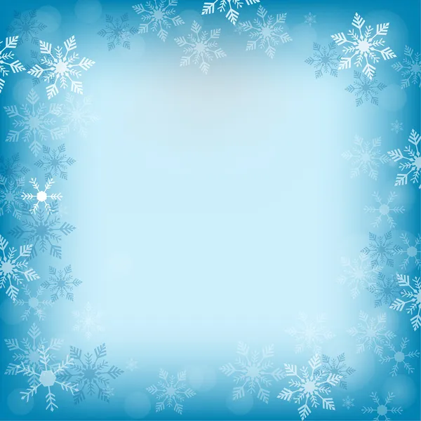 Fondo de invierno con copos de nieve — Archivo Imágenes Vectoriales