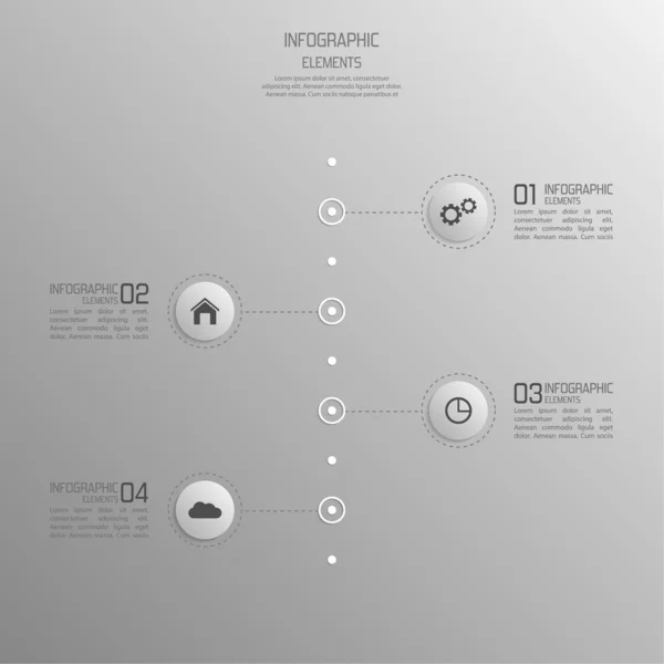 Modern template with volume elements of infographics — Stock Vector