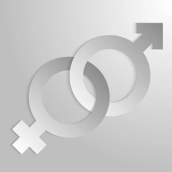 Papier signe du début féminin et masculin — Image vectorielle