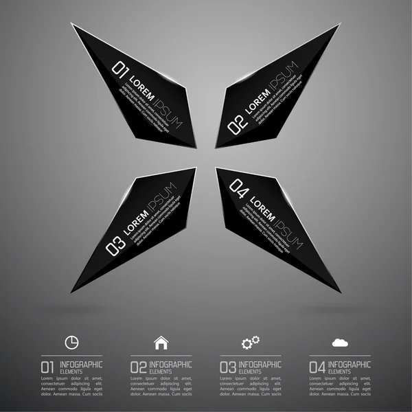 Moderní design zářící krystaly, trojúhelníkové tvary. — Stockový vektor