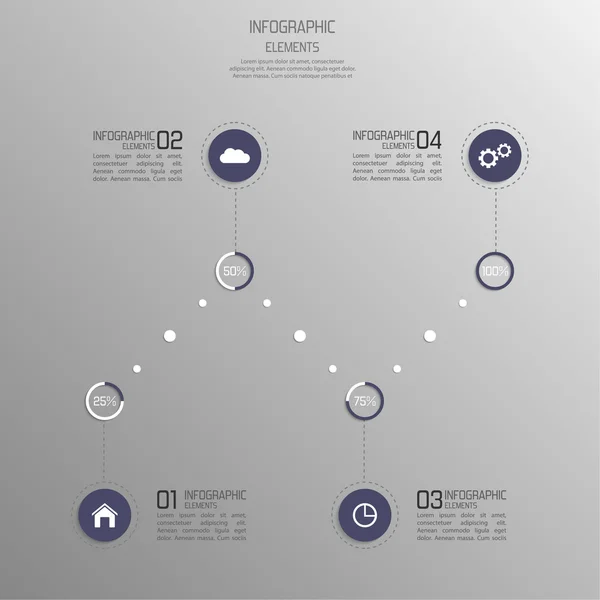 Nowoczesne szablon z elementami wielkości Infografika — Wektor stockowy