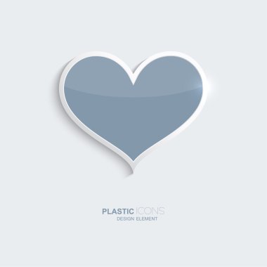 plastik simge kalp simgesi.