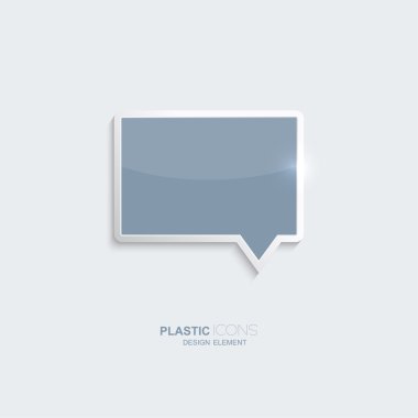plastik simge kabarcık konuşma simgesi.