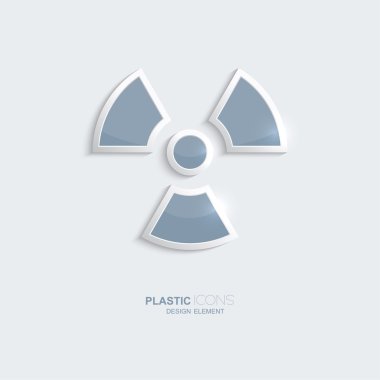plastik simge radyasyon sembolü.