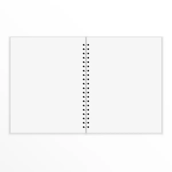 Cuaderno en blanco con lugar en blanco para texto y notas . — Archivo Imágenes Vectoriales