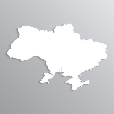 Ukrayna 'nın 3d haritası. 