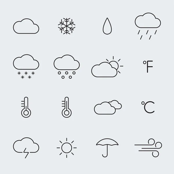 Ікони встановити погода . — стоковий вектор