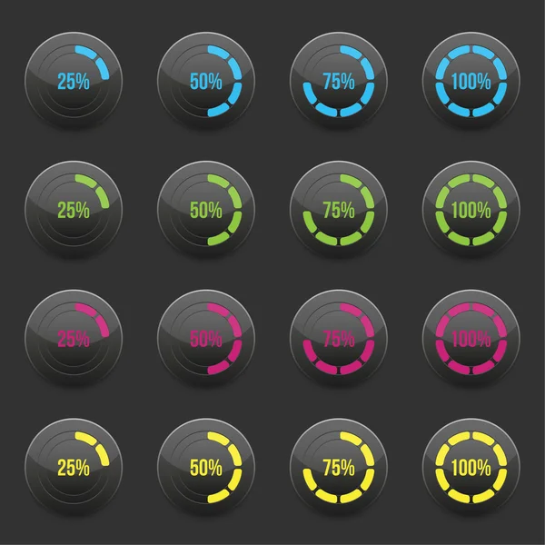 Ronde vooruitgang bar element — Stockvector