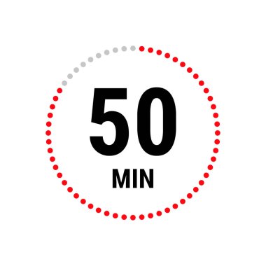 Zamanlayıcı ile izole illüstrasyon.