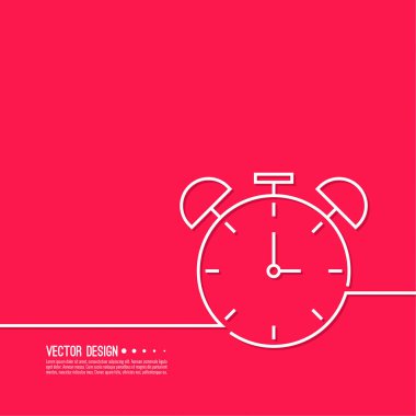 Alarm saati ile vektör arkaplanı.