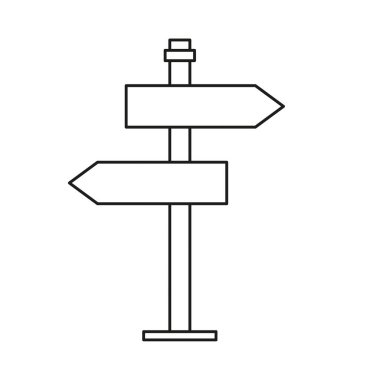 Yönlendirme işaretleyici vektör simgesi